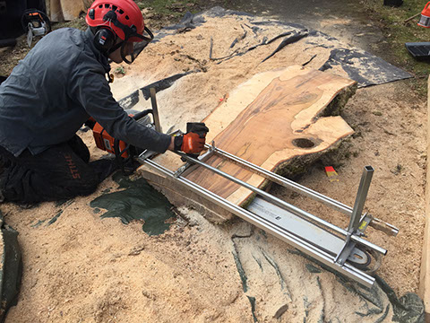 Milling trees into breathtaking wooden slabs